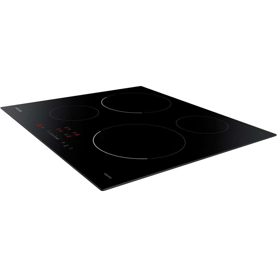 Samsung NZ64T3707AK/ET piano a induzione 60 cm, 4 zone e 9 livelli, nero