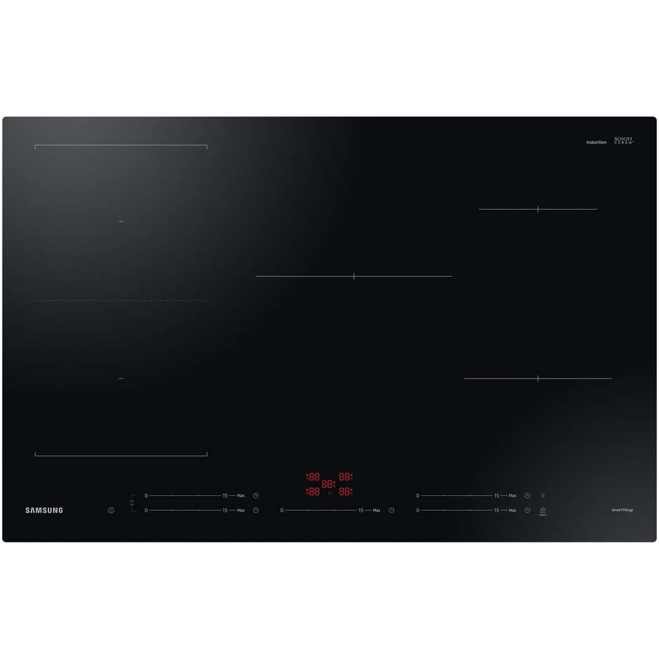 Samsung NZ85C5047FK Piano cottura a induzione 80 cm 5 Fornelli Colore Nero