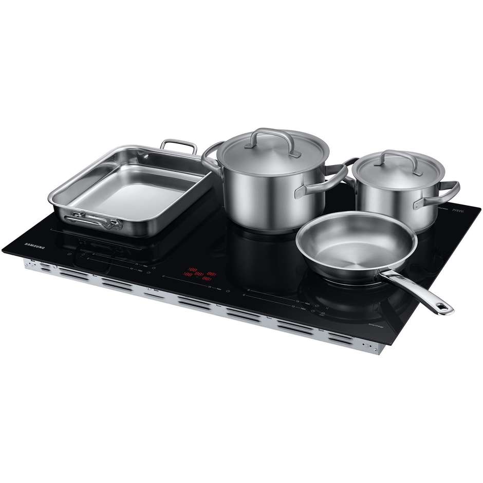 SAMSUNG NZ85C5047FK/U1 Piano Cottura a Induzione 80 cm 5 Zone Touch Control Nero