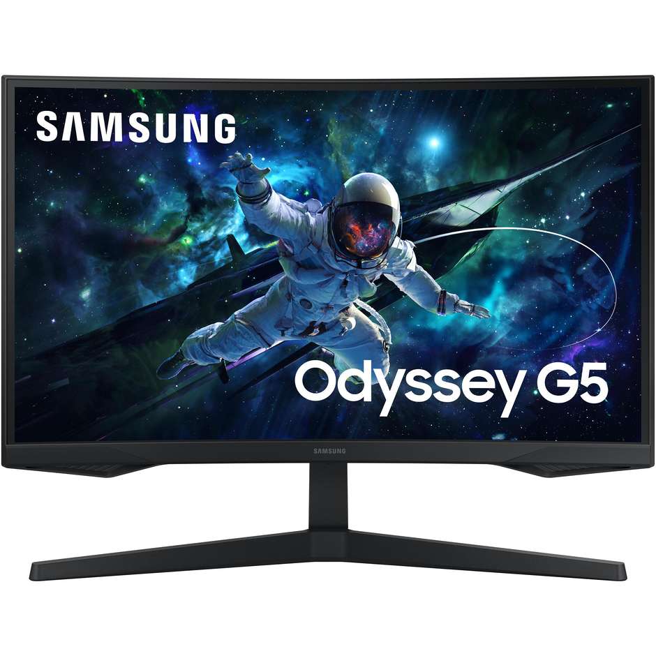 Samsung Odyssey G5 G55C 27" (LS27CG552EUXEN) Monitor Gaming Curvo QHD 165Hz 1ms 1000R HDR10 Nero