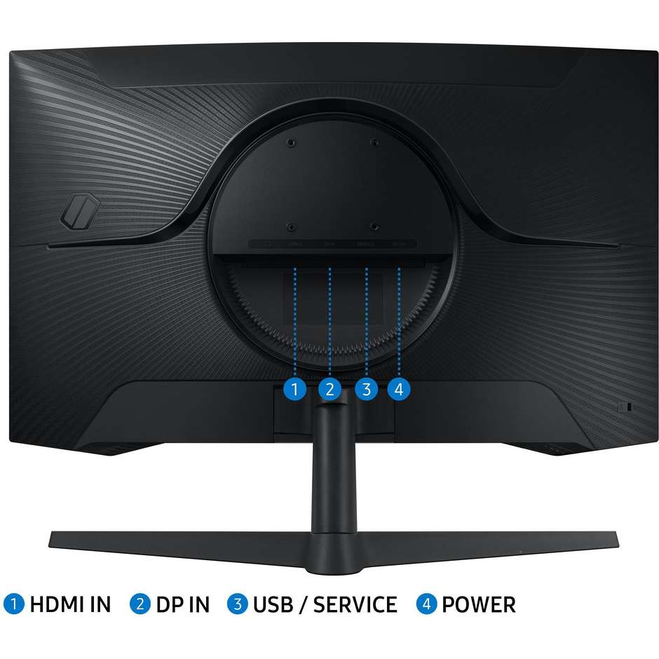 Samsung Odyssey G5 G55C Monitor Gaming Curvo 27" QHD 165Hz 1ms VA 1000R HDR10 FreeSync DisplayPort HDMI Nero (LS27CG552EUXEN)