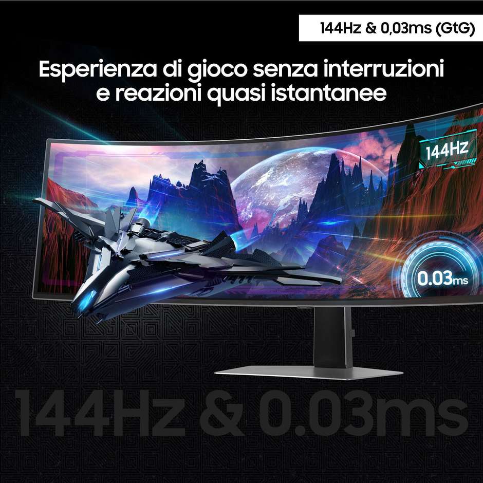 Samsung Odyssey OLED G9 G91SD Monitor Gaming 49" OLED Dual QHD Argento