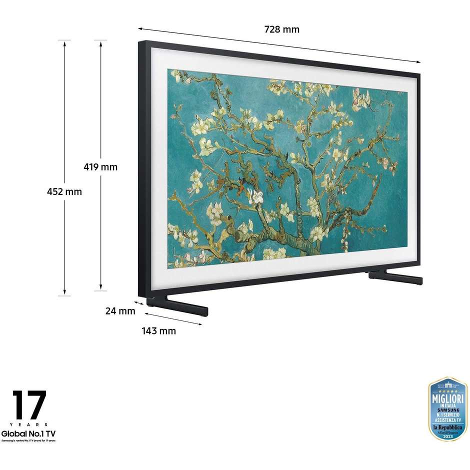 SAMSUNG QE32LS03CB Smart TV 32" QLED Full HD Tizen OS Colore Black