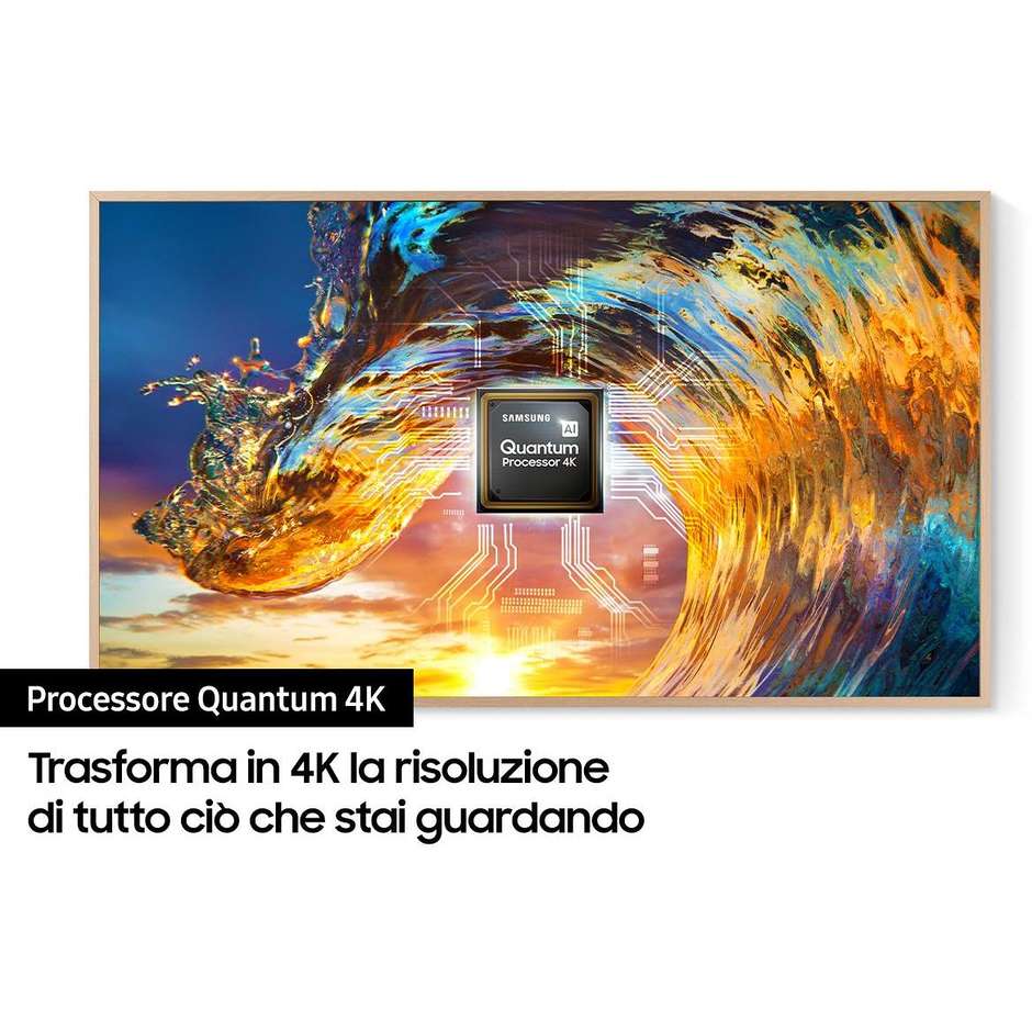 Samsung QE43LS03AAUXZT The Frame Tv QLED 2021 43" 4K Ultra HD Smart Tv Wifi classe G colore nero