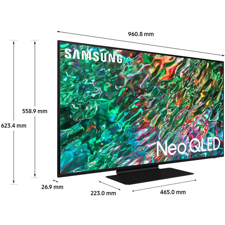 Samsung QE43QN90BA Tv Neo QLED 43" 4K Ultra HD Smart Tv Wi-Fi Classe G Colore cornice Nero
