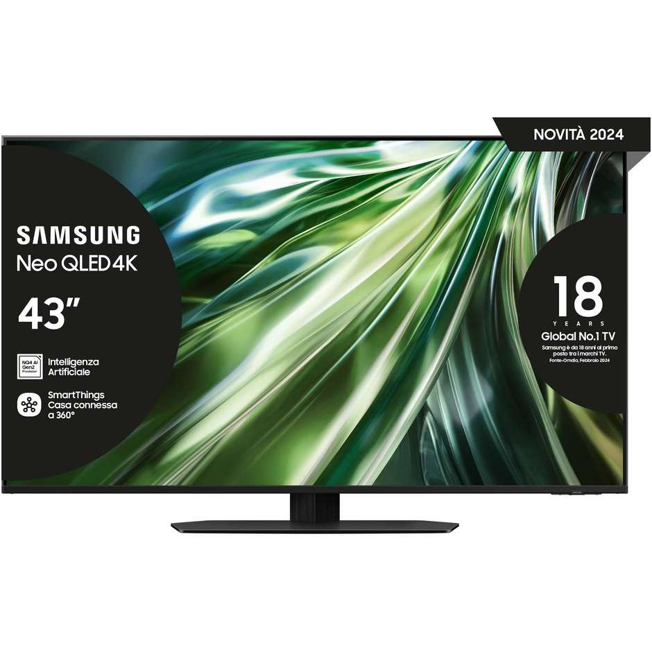 Samsung QE43QN90DATXZT TV Neo QLED 43" 4K Full HD Smart TV Wi-Fi Classe F Colore Nero