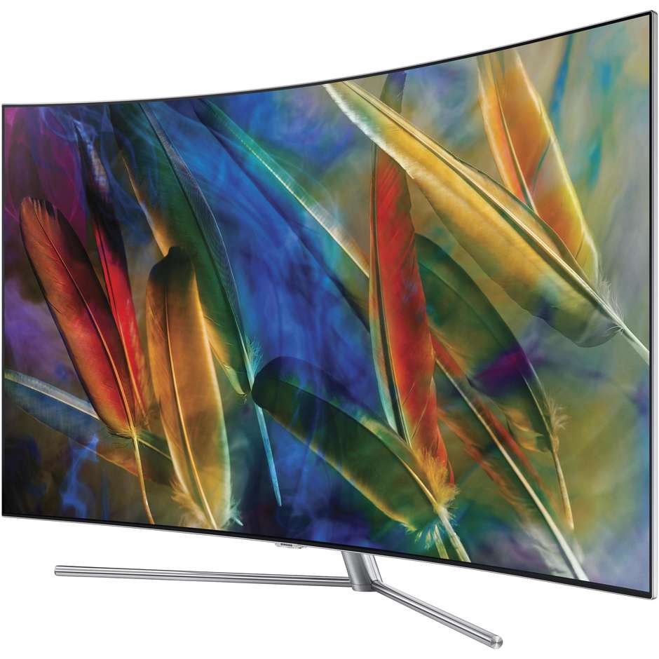 Samsung QE55Q7CAMT Tv QLED 55" curvo 4K Ultra HD Smart Tv Wi-fi classe B nero, argento