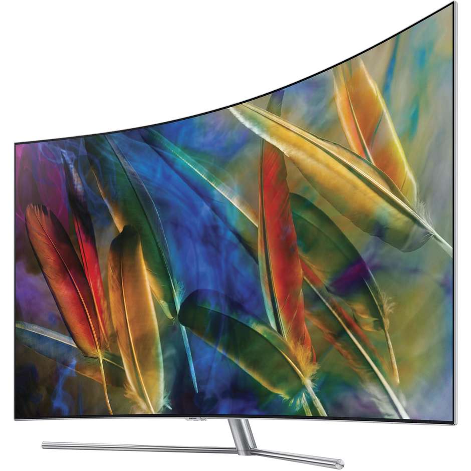 Samsung QE55Q7CAMT Tv QLED 55" curvo 4K Ultra HD Smart Tv Wi-fi classe B nero, argento