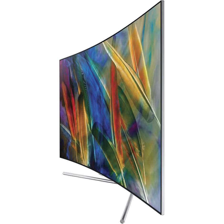 Samsung QE55Q7CAMT Tv QLED 55" curvo 4K Ultra HD Smart Tv Wi-fi classe B nero, argento