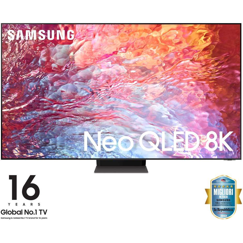 Samsung QE55QN700B Tv QLED 55" 8K Ultra HD Smart Tv Wi-Fi Classe G Colore cornice Acciaio inossidabile