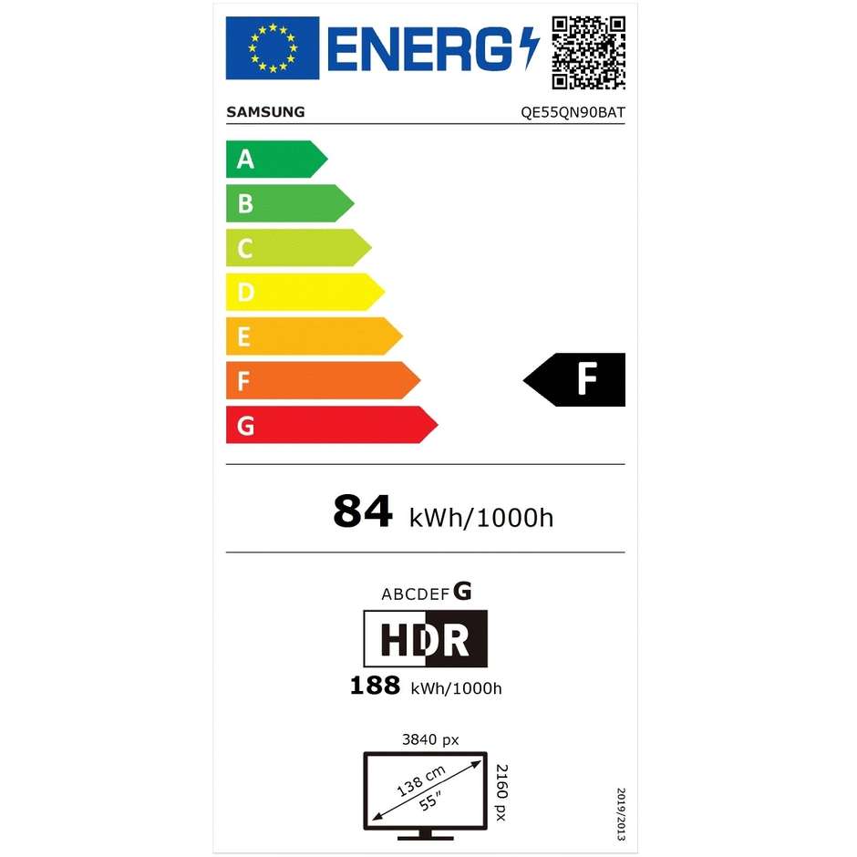 Samsung QE55QN90BA Smart TV 55" Neo QLED 4K Mini LED 100Hz Dolby Atmos Tizen Titan Black