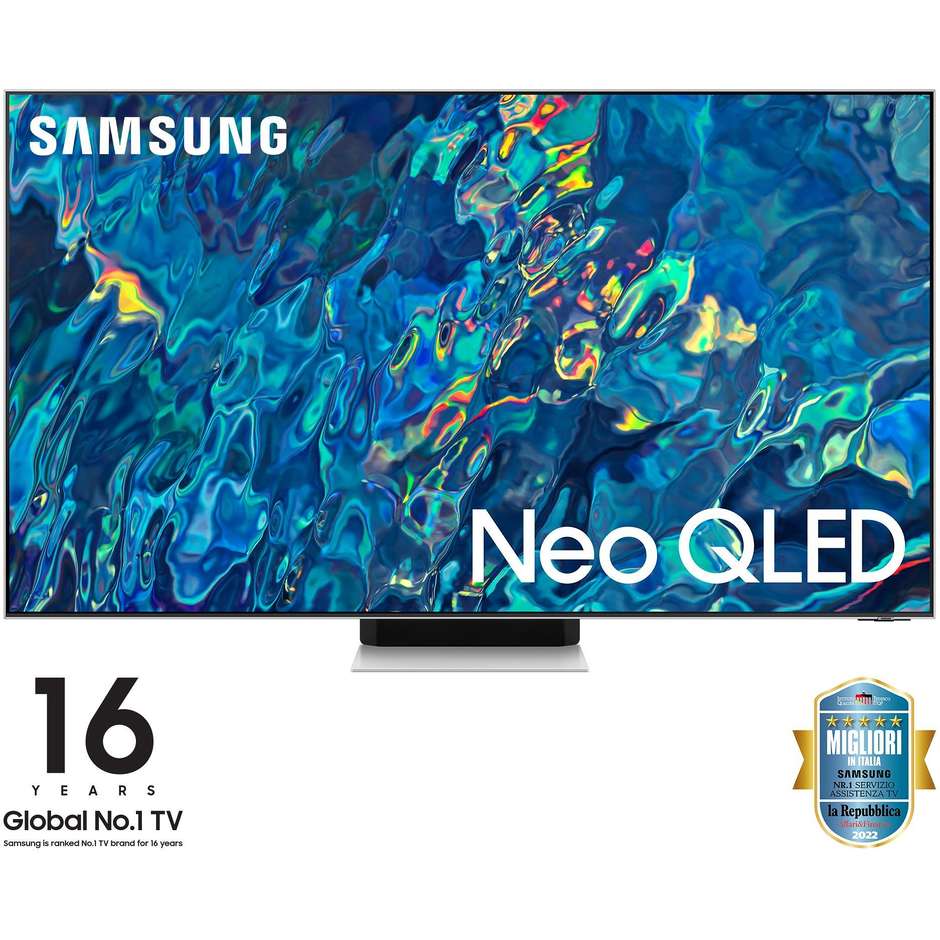 Samsung QE55QN95BA Tv Neo QLED 55" 4K Ultra HD Smart Tv Wi-Fi Classe G Colore cornice Argento