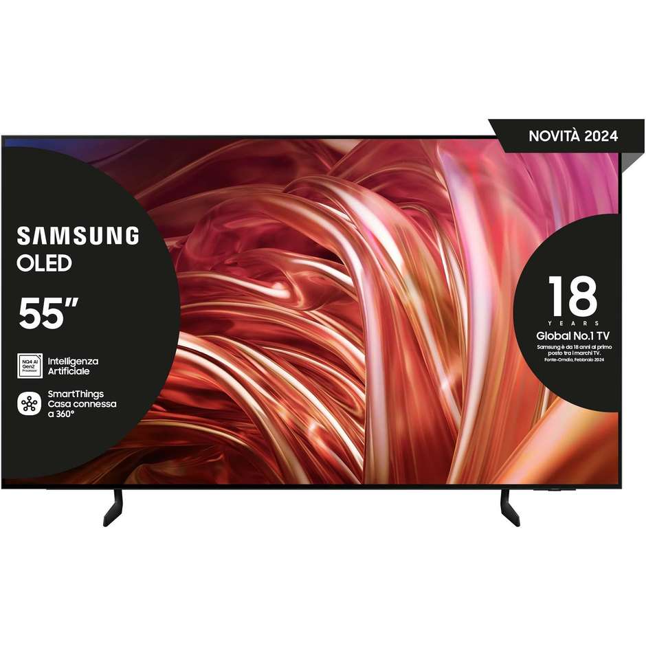 Samsung QE55S85DAEXZT Tv OLED 55" 4K Ultra HD Smart Tv Wi-Fi Classe G Colore Nero