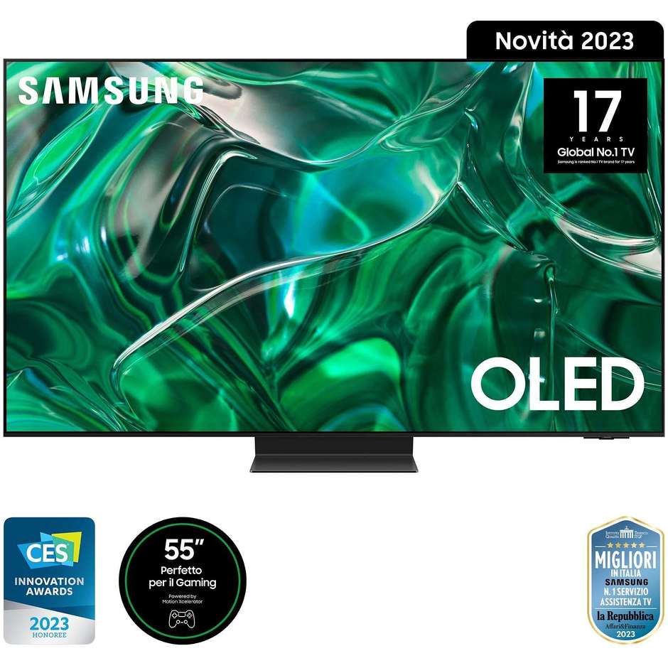 Samsung QE55S95CAT Smart TV 55" QD-OLED 4K 144Hz Dolby Atmos Tizen Nero