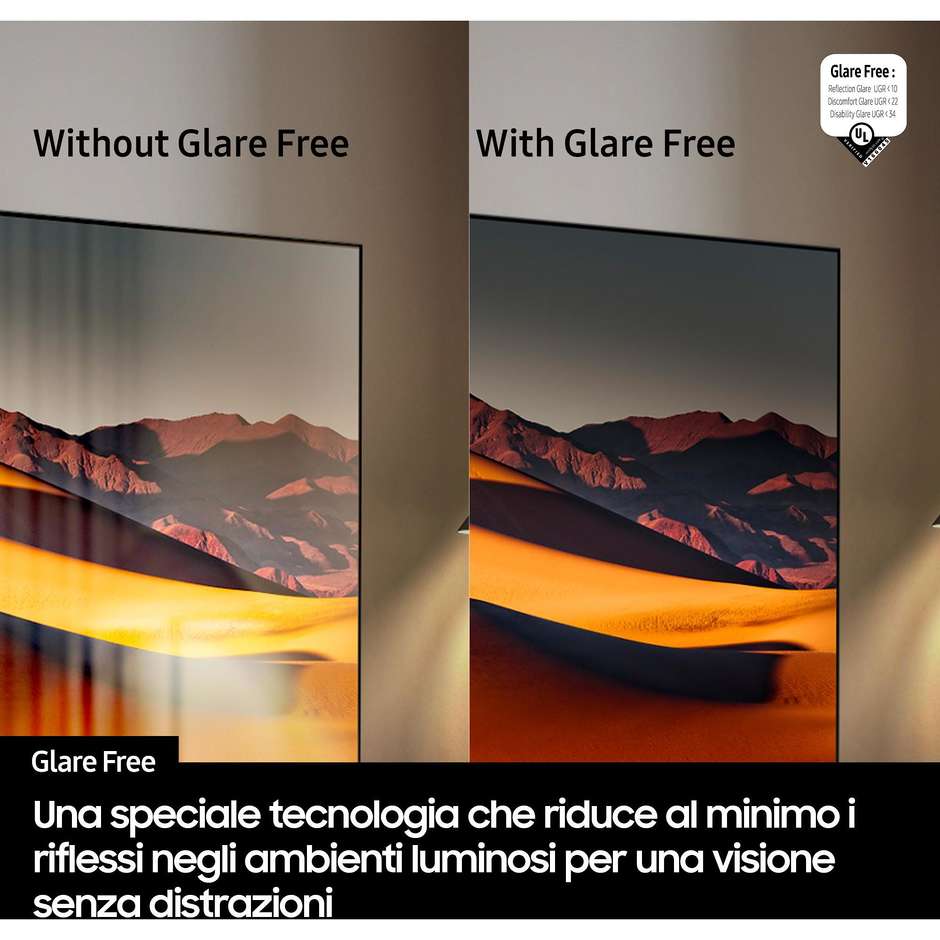 Samsung QE55S95FATXZT Smart TV 55" OLED 4K 165Hz Glare Free Tizen Nero