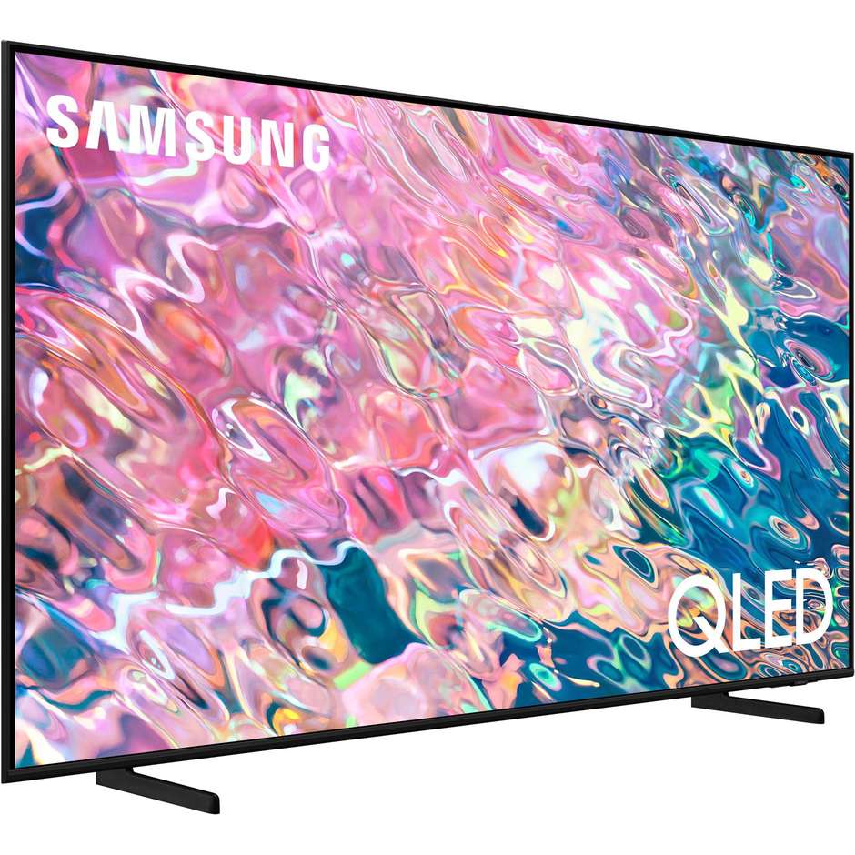Samsung QE65Q60BAU Tv QLED 65" 4K Ultra HD Smart Tv Wi-Fi Classe F Colore cornice Nero