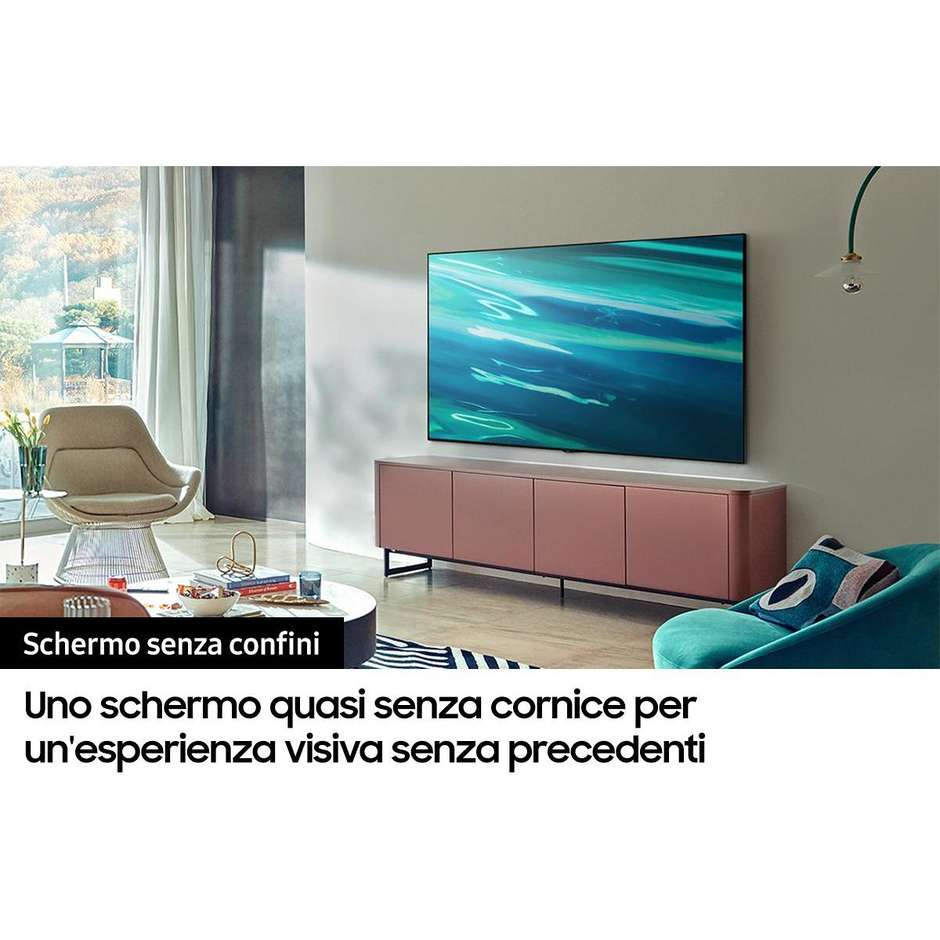 Samsung QE65Q80AATXZT Tv QLED 65" 4K Ultra HD HDR10+ Smart TV Wifi classe G colore nero