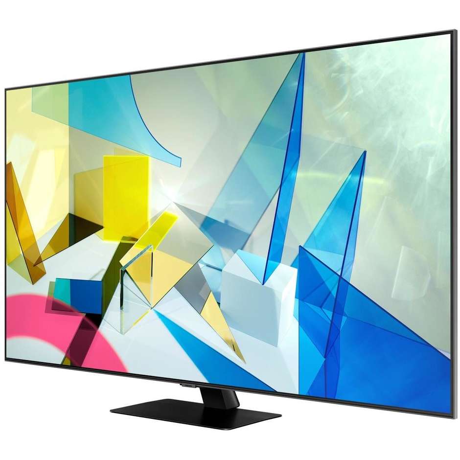 Samsung QE65Q80TATXZT Tv QLED 2020 65" 4K Ultra HD HDR Smart Tv Wifi classe B colore nero e argento