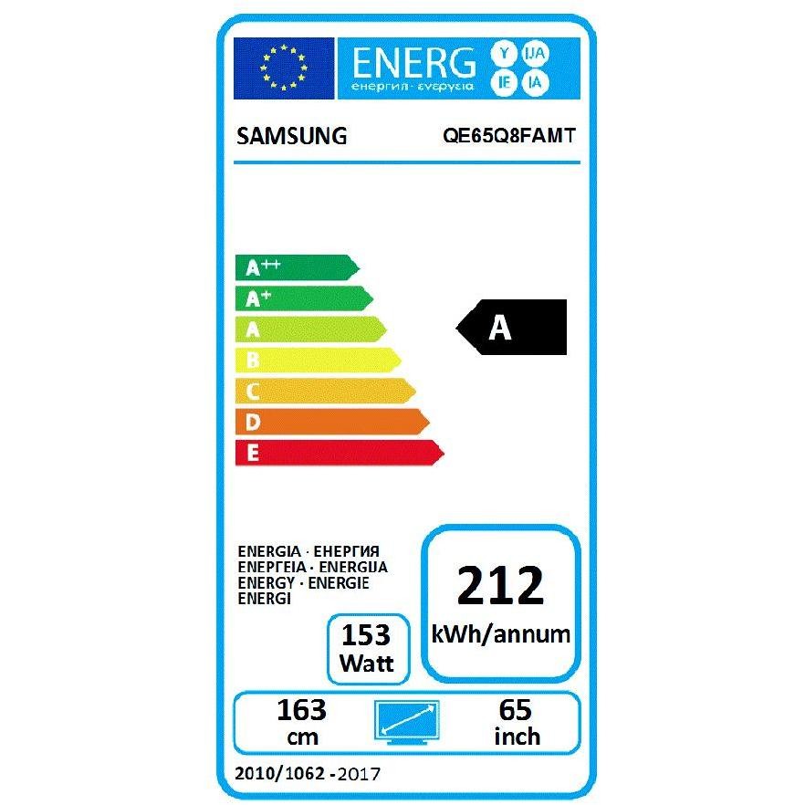 Samsung QE65Q8FAMTXZT Tv QLED 65" 4K Ultra HD Smart Tv Wi-fi classe A colore argento