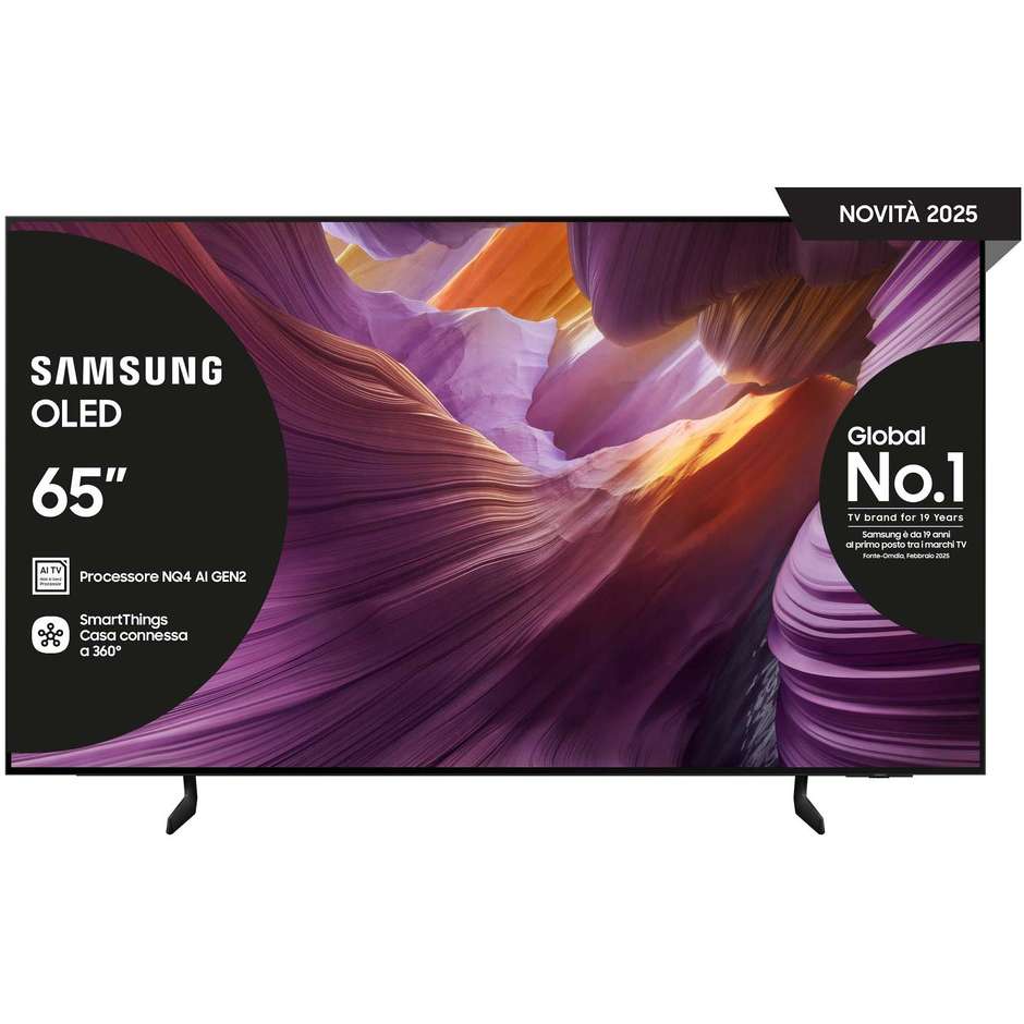 Samsung QE65S85FAEXZT TV OLED 65" 4k Ultra HD Smart TV Wi-Fi Classe F Colore Nero