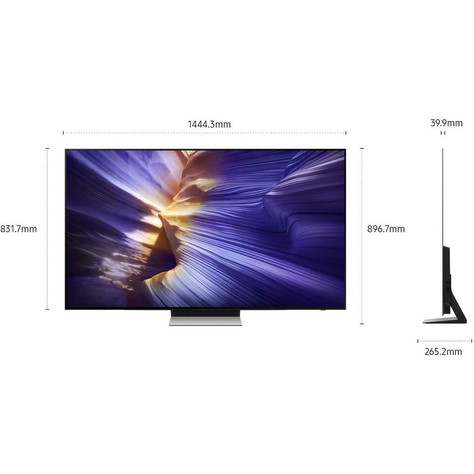 Samsung QE65S90FATXZT Smart TV OLED 65" 4K Ultra HD Wi-Fi DVB-T2 Classe F Nero