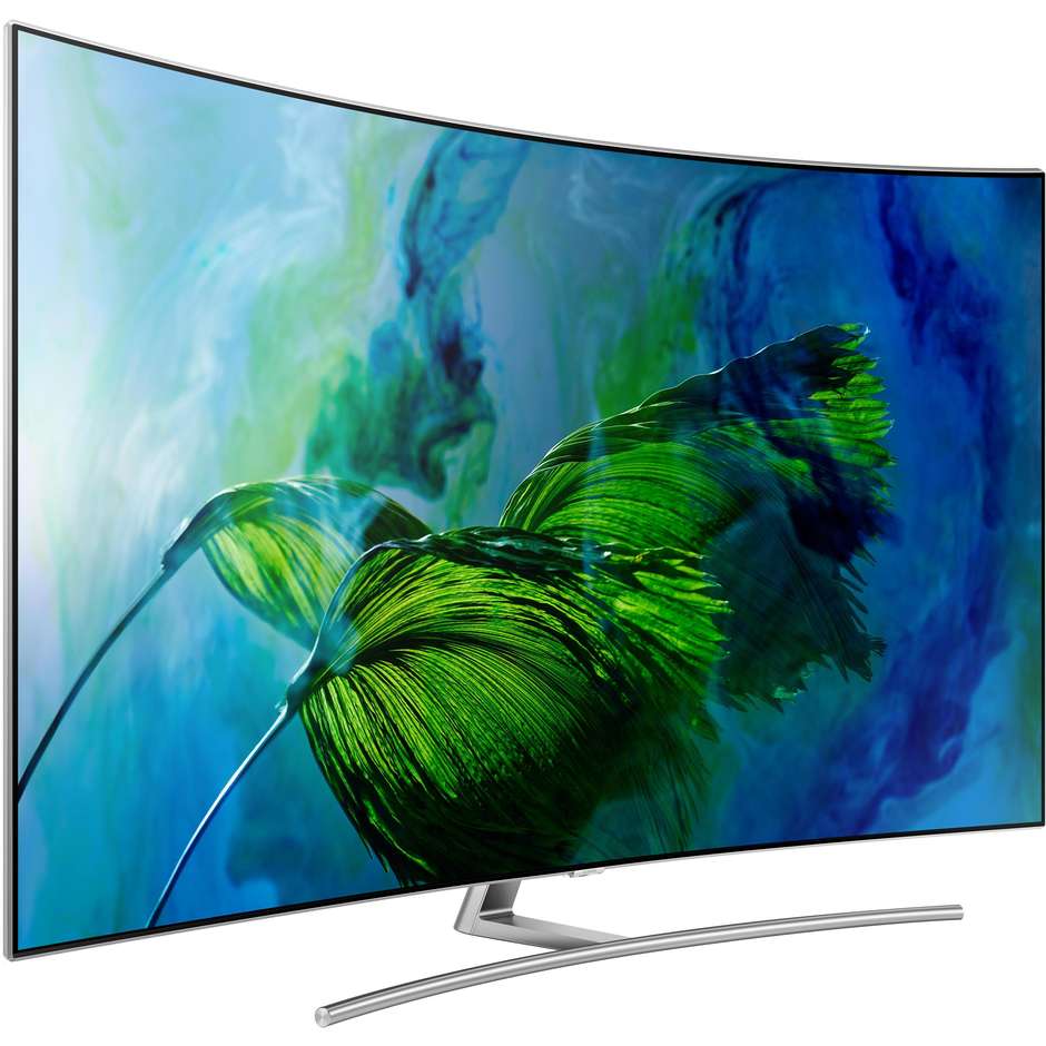 Samsung QE75Q8CAMTXZT Tv QLED 75" curvo 4K Ultra HD Smart Tv Wi-fi classe A colore argento