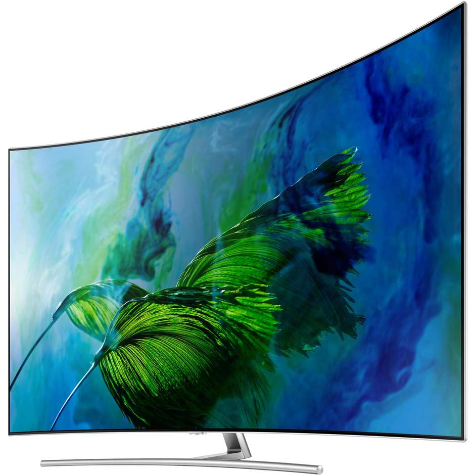 Samsung QE75Q8CAMTXZT Tv QLED 75" curvo 4K Ultra HD Smart Tv Wi-fi classe A colore argento
