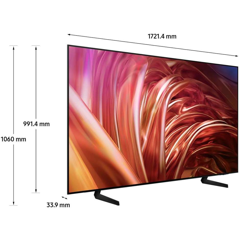 Samsung QE77S85DAEXZT Smart TV OLED 77" 4K Ultra HD Wi-Fi DVB-T2 Classe F Nero