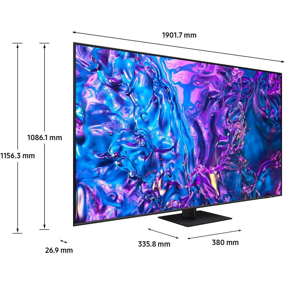 Samsung QE85Q70DATXZT Smart TV QLED 85" 4K Ultra HD Wi-Fi DVB-T2 Classe E Nero