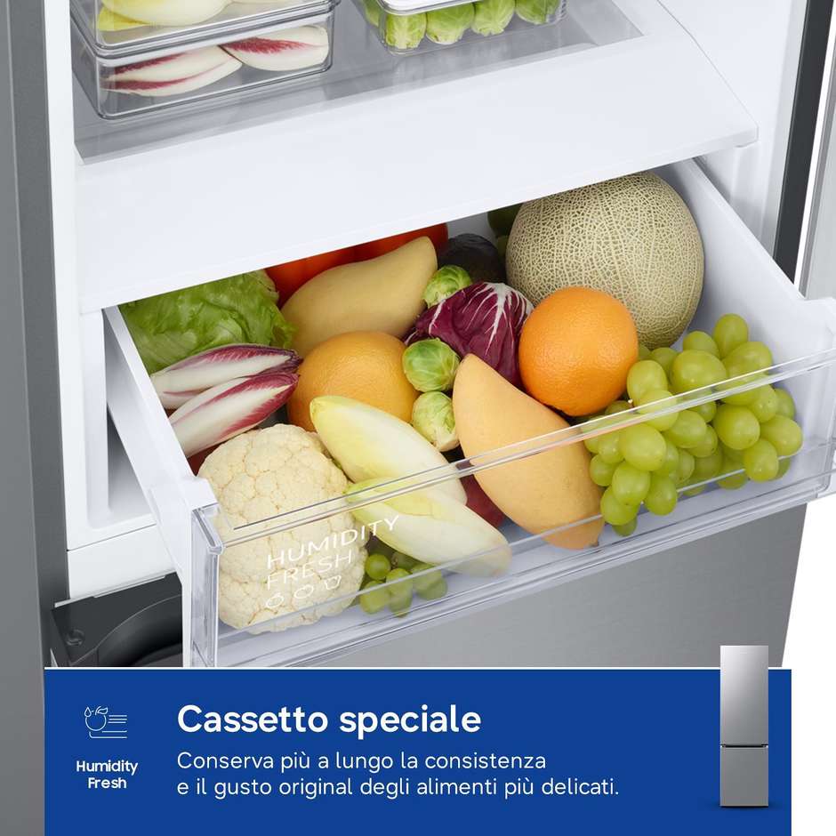 Samsung RB38C600CS9 Frigorifero Combinato EcoFlex AI Total No Frost C Acciaio inox