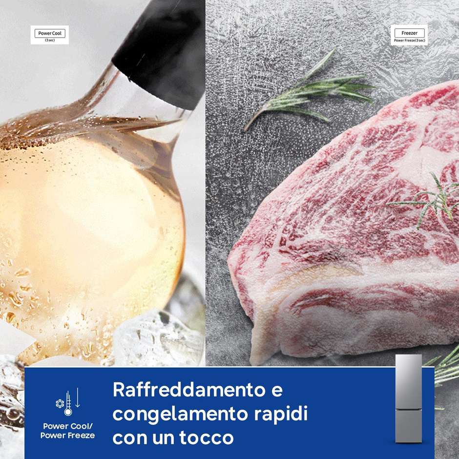 Samsung RB38C600CS9 Frigorifero Combinato EcoFlex AI Total No Frost C Acciaio inox