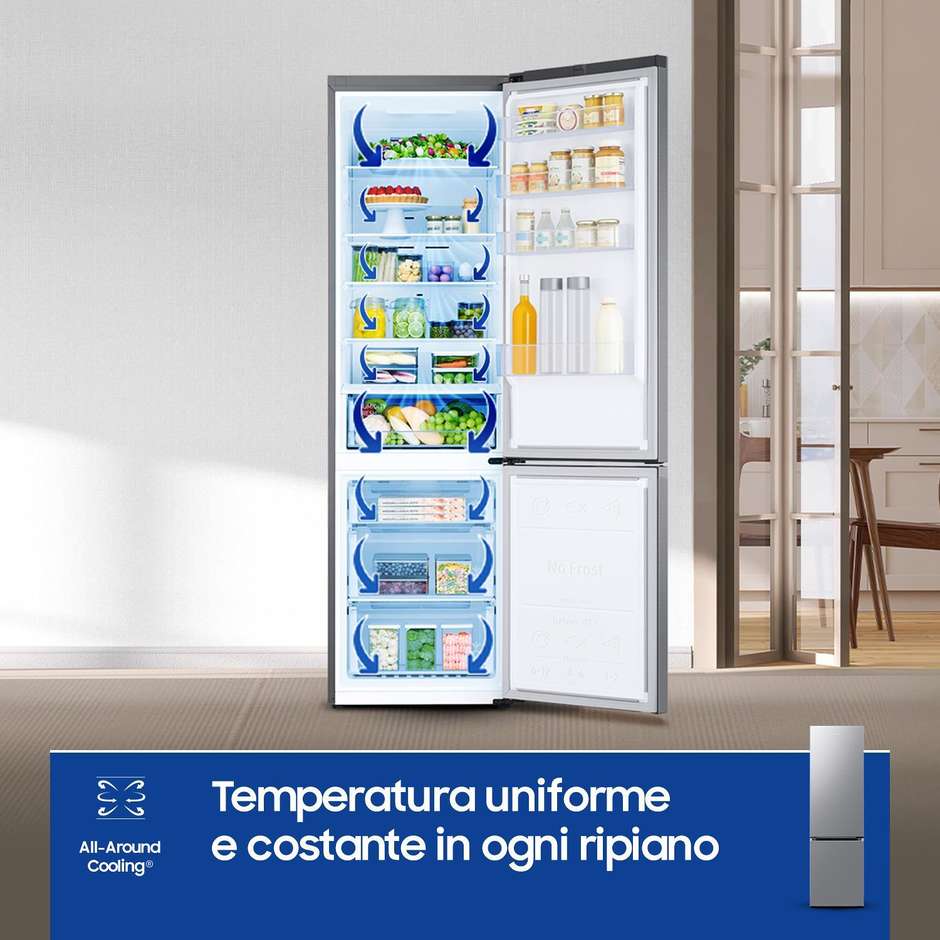 Samsung RB38C600CS9 Frigorifero Combinato EcoFlex AI Total No Frost C Acciaio inox