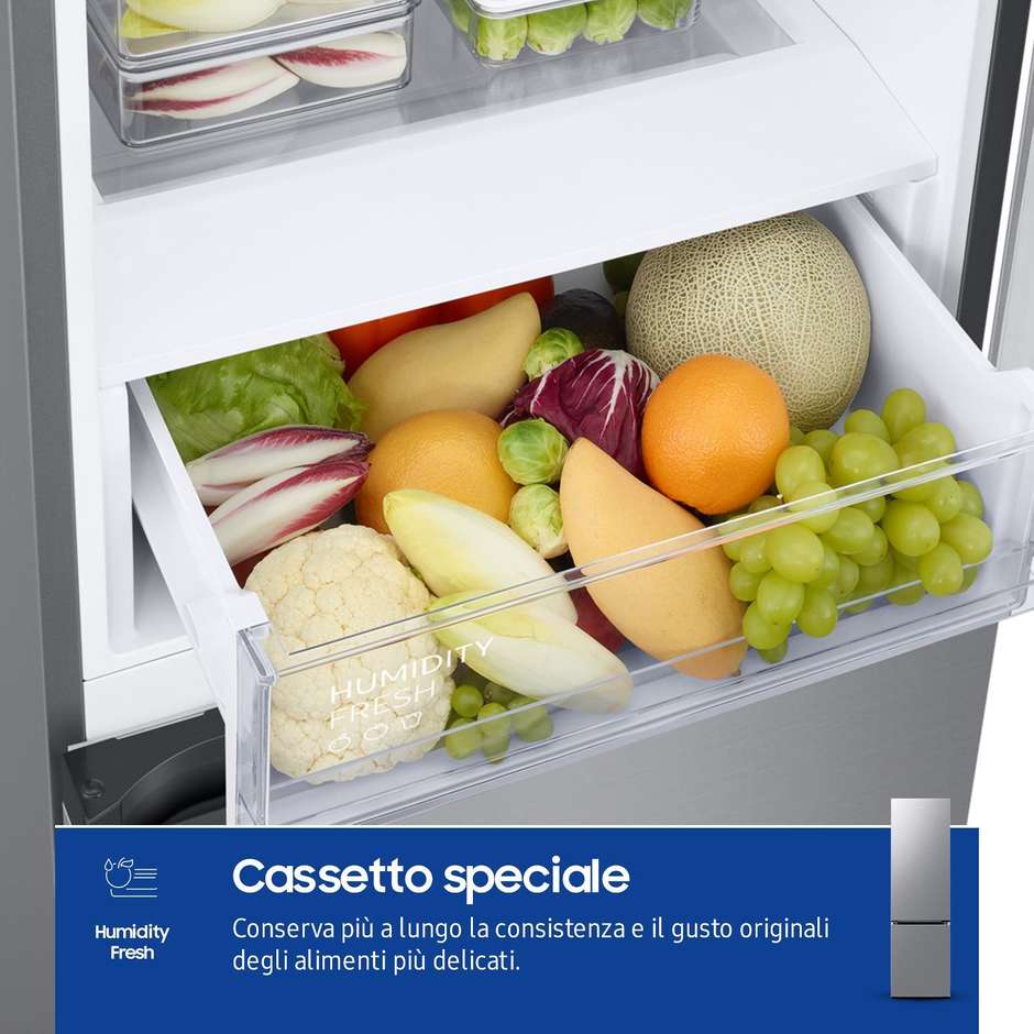 Samsung RB38C600CS9 Frigorifero Combinato EcoFlex AI Total No Frost C Acciaio inox