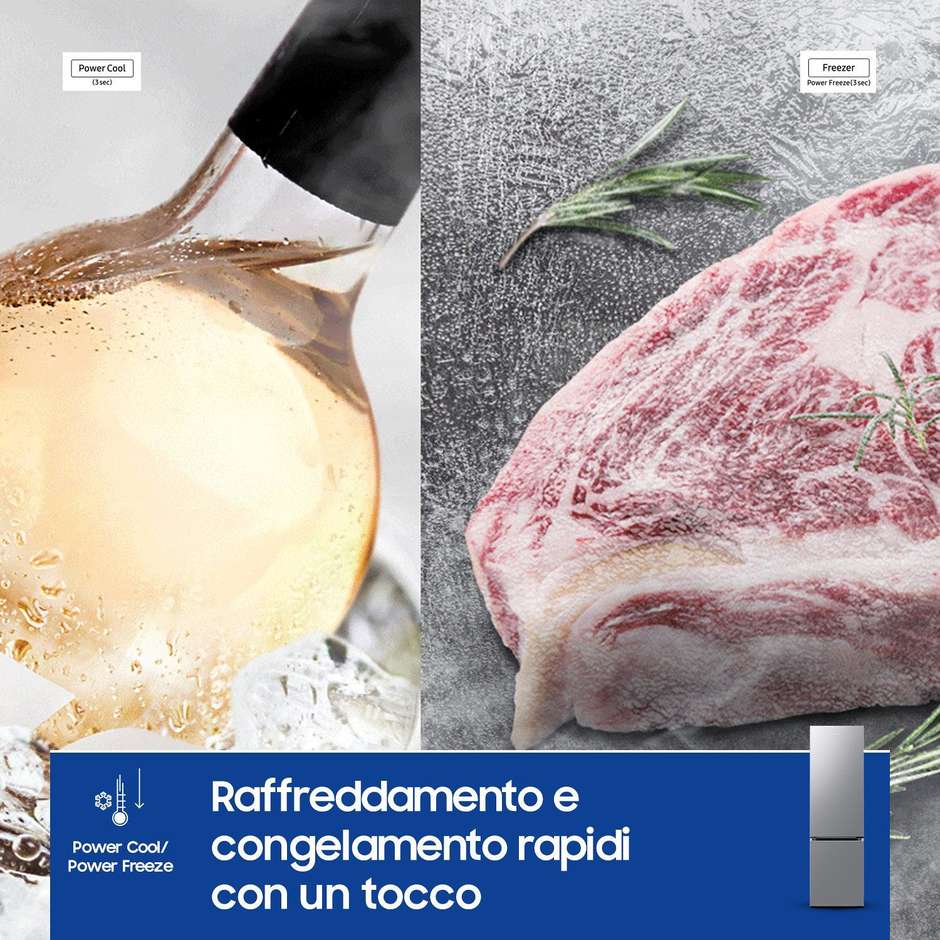 Samsung RB38C600CS9 Frigorifero Combinato EcoFlex AI Total No Frost C Acciaio inox