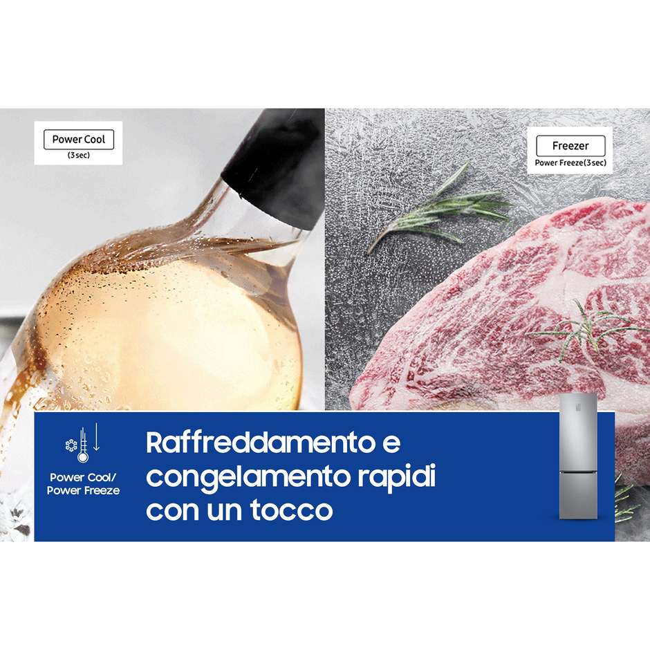 Samsung RB38C675CS9 Frigorifero Combinato 390 L No Frost Classe C Inox