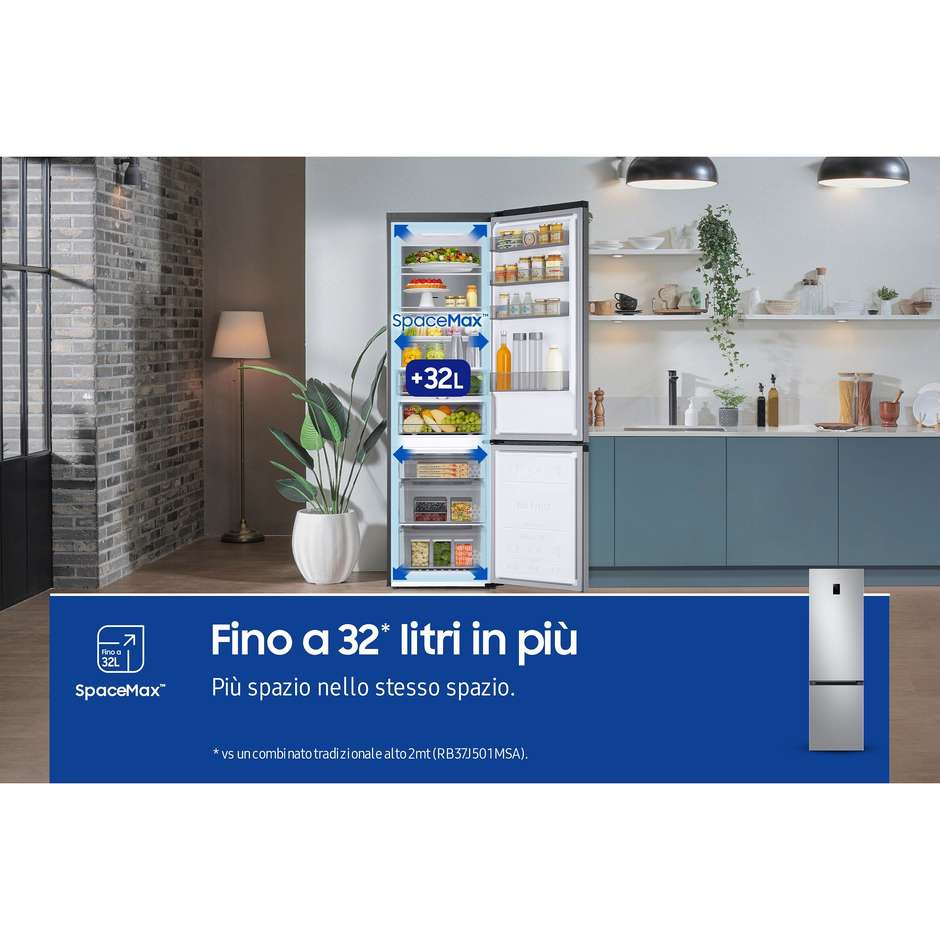 Samsung RB38C774DSA Frigorifero Combinato 390 Litri Classe D Acciaio Inox