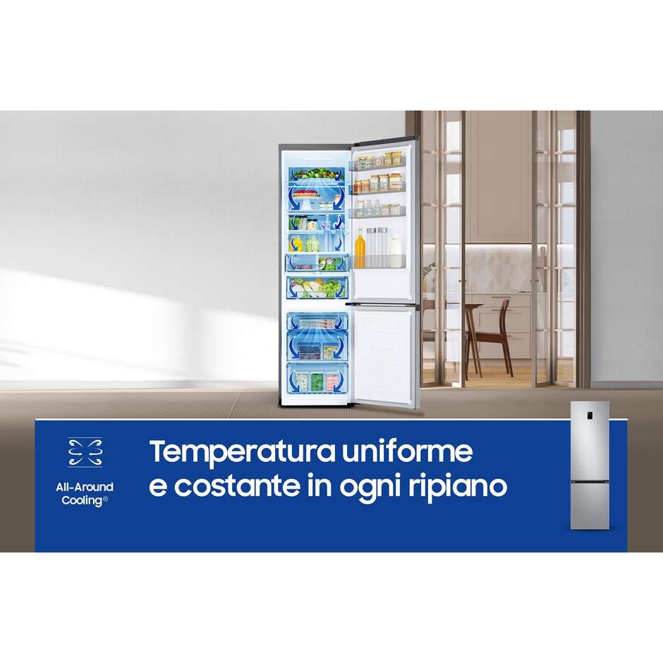 Samsung RB38C774DSA Frigorifero Combinato 390 Lt No Frost Classe D colore acciaio inox