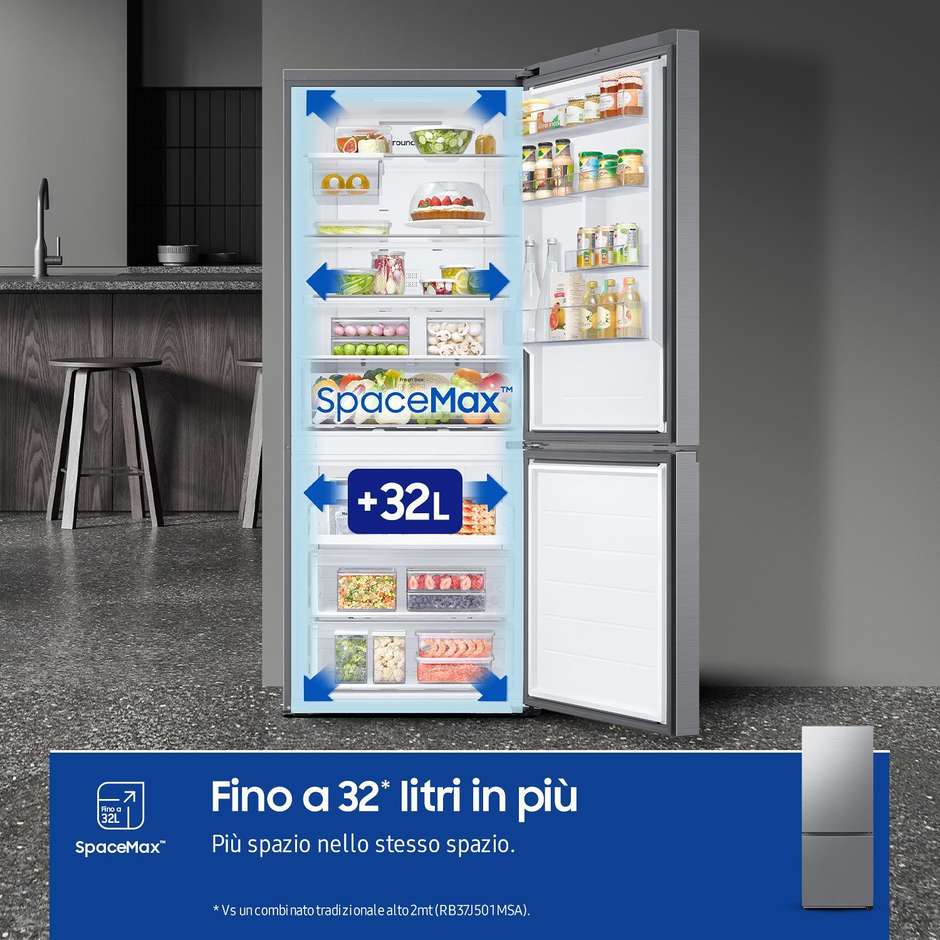 Samsung RB50DG602ES9 Libera installazione Capacita 508 Lt Classe E Colore Metallico, Acciaio inox