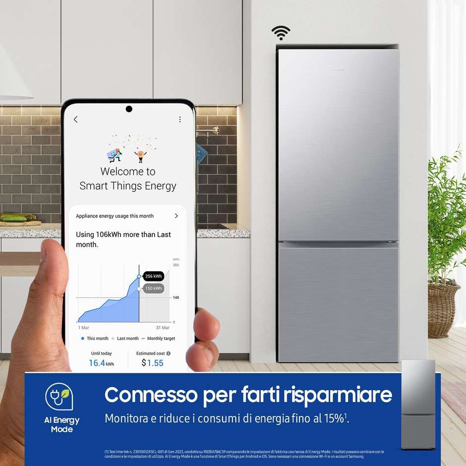 Samsung RB53DG706CS9EF Frigorifero a Libera installazione Capacita 538 Lt Classe C Colore Acciaio inox