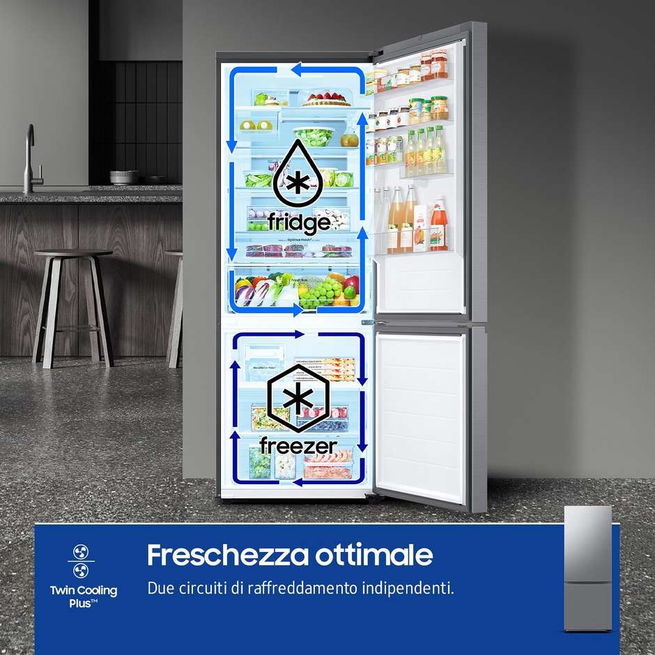 Samsung RB53DG706CS9EF Frigorifero a Libera installazione Capacita 538 Lt Classe C Colore Acciaio inox