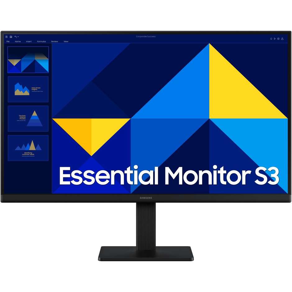 Samsung Serie S30GD S24D300GAU Monitor PC 24" Full HD 100Hz IPS Eye Saver Mode HDMI VGA Nero (LS24D300GAUXEN)