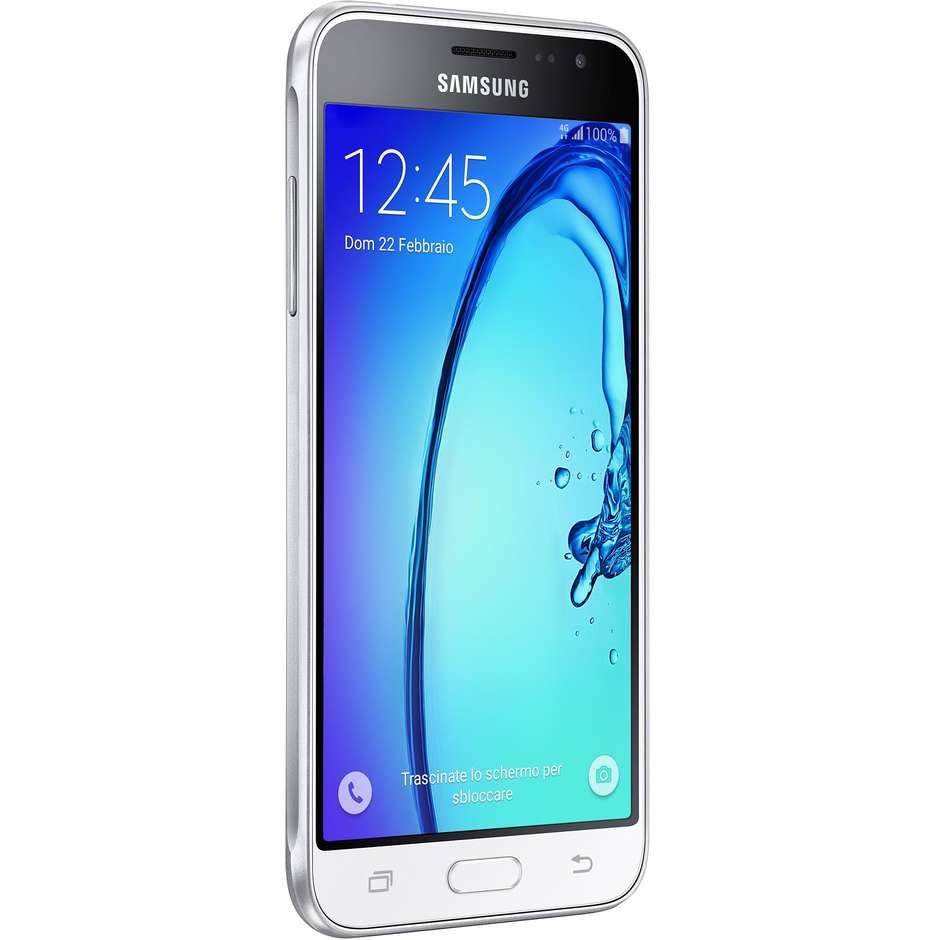Samsung SM-J320FZWNITV Galaxy J3 2016 Smartphone Android 5" Fotocamera 8 Mpx memoria 8 GB Colore Bianco