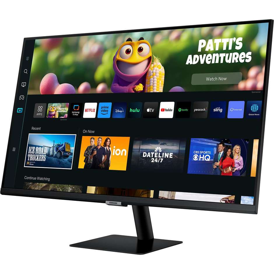Samsung Smart Monitor M5 M50C 27" Full HD Smart TV Tizen Wi-Fi Bluetooth AirPlay Altoparlanti Integrati Telecomando Nero (LS27CM500EUXEN)