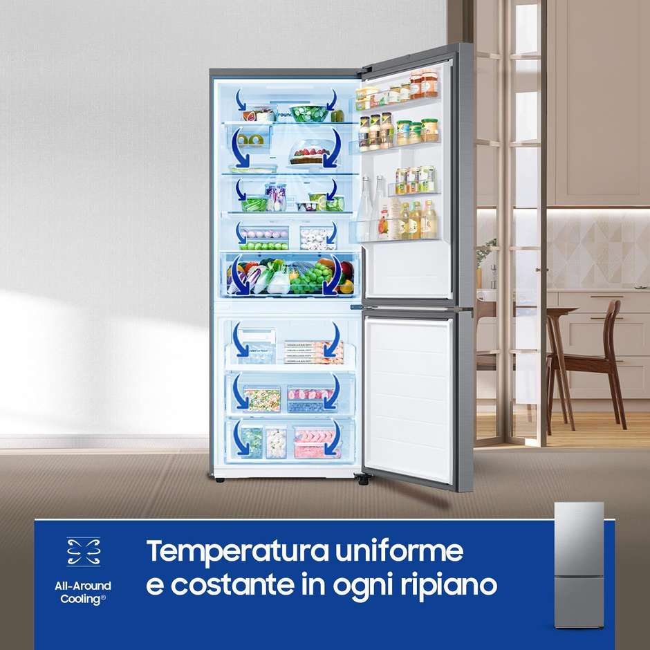 Samsung SpaceMax RB50DG602ES9 Frigorifero Combinato Formato 76 cm 508 L Classe E Inox