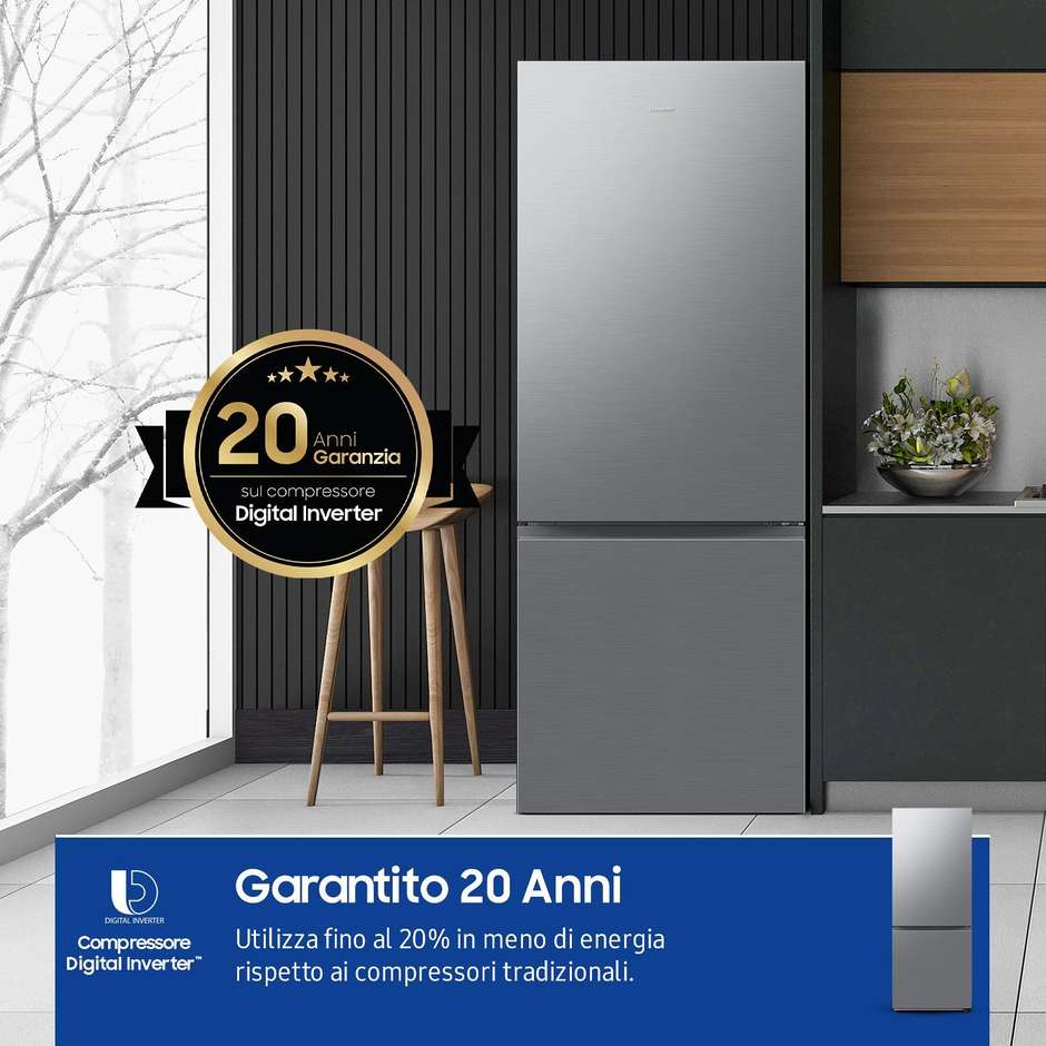 Samsung SpaceMax RB50DG602ES9 Frigorifero Combinato Formato 76 cm 508 L Classe E Inox