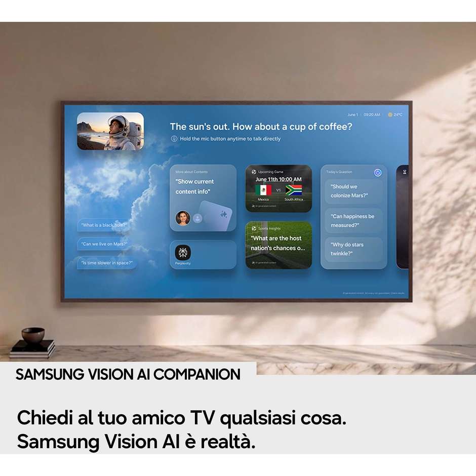 Samsung The Frame QE55LS03HW Smart TV 55" QLED 4K Ultra HD 144 Hz Display Matte Art Mode Nero