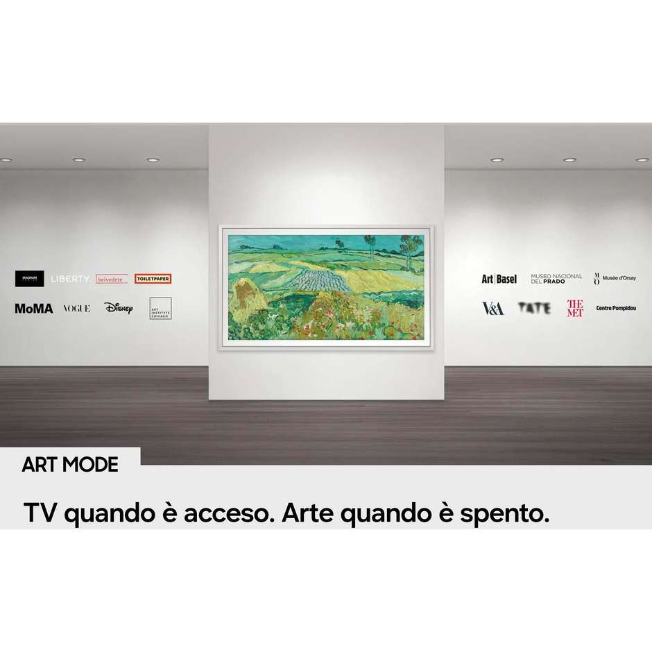 Samsung The Frame QE55LS03HW Smart TV 55" QLED 4K Ultra HD 144 Hz Display Matte Art Mode Nero