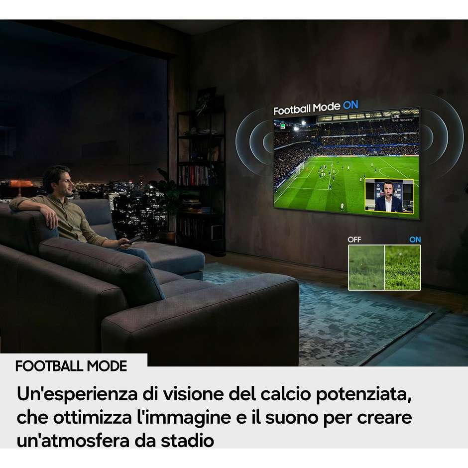 Samsung U7000H 50" Smart TV 4K HDR10+ Wi-Fi Nero