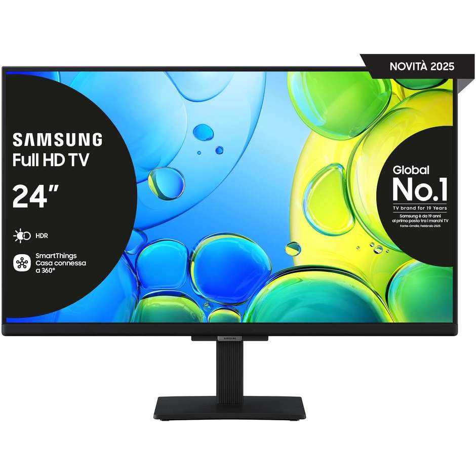 Samsung UE24F6000FUXZT Smart TV 24" Full HD LED HDR10+ Tizen Wi-Fi Nero