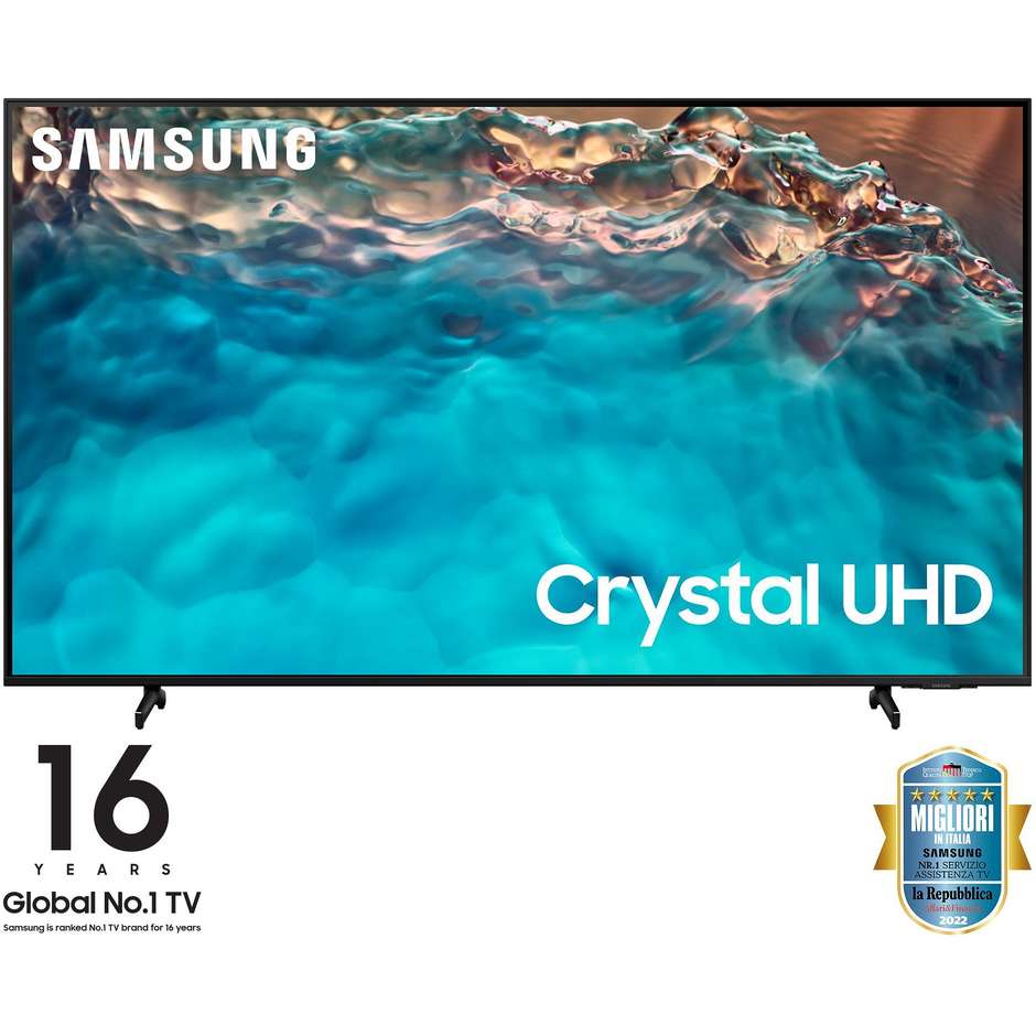 Samsung UE43BU8070 Tv LED 43" 4K Ultra HD Smart Tv Wi-Fi Classe G Colore cornice Nero
